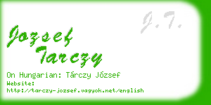 jozsef tarczy business card
